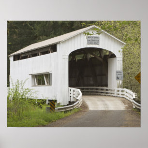 Poster Pont couvert Wild Cat, comté de Lane, Oregon