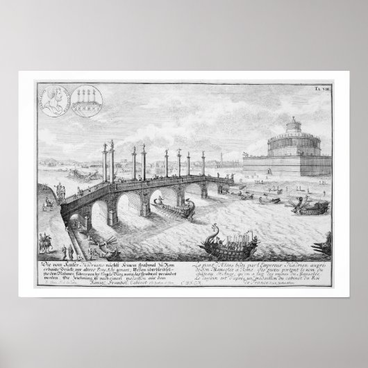 Poster Pont d'Aelius et du mausolée d'Hadrien (Castel S (Devant)