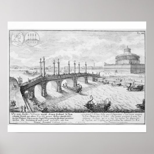 Poster Pont d'Aelius et du mausolée d'Hadrien (Castel S (Devant)