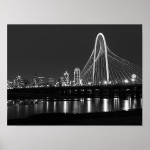 Poster Pont Dallas Vue Niveaux de gris