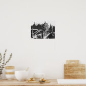 Poster Pont dans le Speicherstadt Hamburg, vers 1910 (Cuisine)