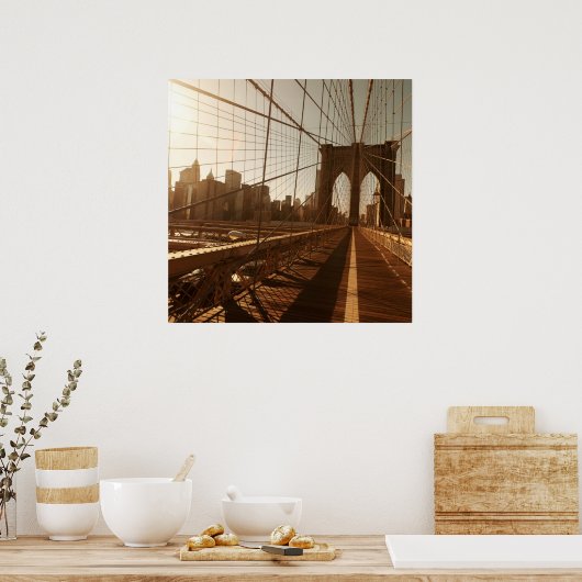 Poster Pont de Brooklyn. (Cuisine)