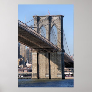 Poster Pont de Brooklyn et horizon de Manhattan