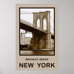 Poster Pont de Brooklyn New York