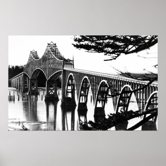 Poster Pont de Coos Bay PhotographiePont Nord, OU (Devant)
