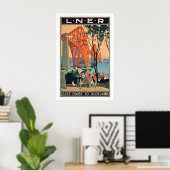 Poster Pont de Forth Est Coast vers l'Écosse Voyage Vinta (Bureau à domicile)