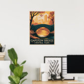 Poster Pont de Gapstow Central Park Automne (Bureau à domicile)
