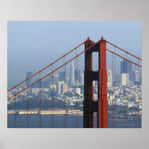 Poster Pont de Golden Gate de cuvette vu par San