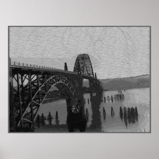 Poster Pont de la baie de Yaquina (Devant)