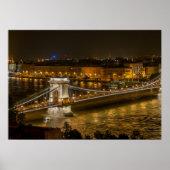 Poster Pont de la chaîne de Budapest (Devant)