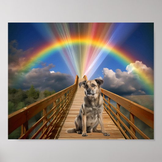 Poster Pont de l'Arc-en-Ciel Mémorial Perte Animale Perso (Devant)