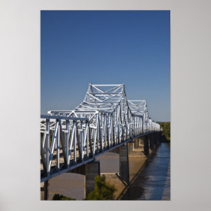 Poster pont de l'autoroute I-20 sur le fleuve Mississippi