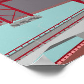 Poster Pont de Lisbonne en style vintage (Coin)