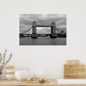 Poster Pont de Londres en noir et blanc (Cuisine)