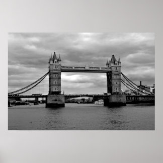Poster Pont de Londres en noir et blanc