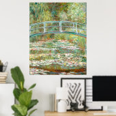Poster Pont de Monet au-dessus d'un étang de nénuphars (Bureau à domicile)