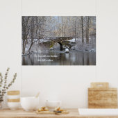 Poster Pont de neige Il me conduit à côté des eaux calmes (Cuisine)