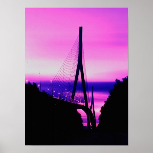 Poster Pont de Normandie, Le Havre, France (Devant)