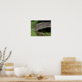 Poster Pont de pierre Lilypads Nature (Cuisine)