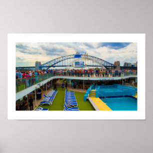 Poster Pont de port de Sydney de bateau de croisière de