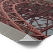 Poster Pont de porte d'or dans la brume. (Coin)