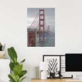 Poster Pont de porte d'or dans la brume. (Bureau à domicile)