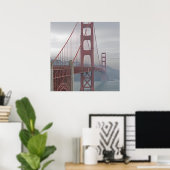 Poster Pont de porte d'or dans la brume. (Bureau à domicile)