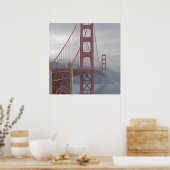 Poster Pont de porte d'or dans la brume. (Cuisine)