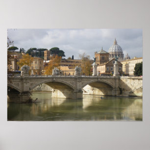 Poster Pont de Rome, le Tibre