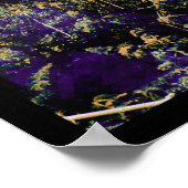 Poster Pont de soleil magique violet_saumon (Coin)