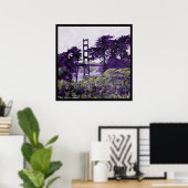 Poster Pont de soleil magique violet_saumon (Bureau à domicile)