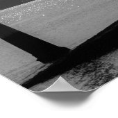 Poster Pont de suspension à Lisbonne Photo noir et blanc (Coin)