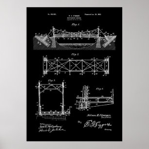 Poster Pont de suspension de brevet