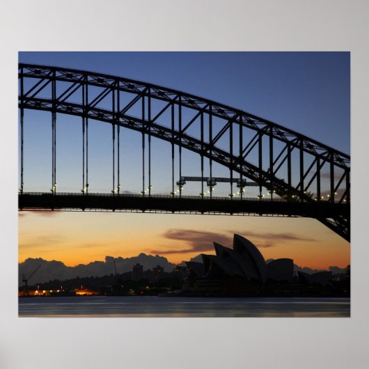 Poster Pont de Sydney Harbour et Opéra de Sydney à 2 (Devant)