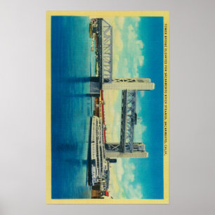 Poster Pont de tour élevé pour le fleuve Sacramento