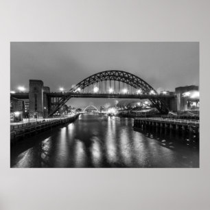 Poster Pont de Tyne la nuit