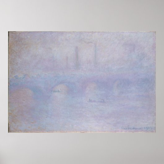 Poster Pont de Waterloo. Effet du brouillard (Devant)