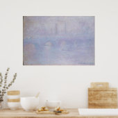 Poster Pont de Waterloo. Effet du brouillard (Cuisine)