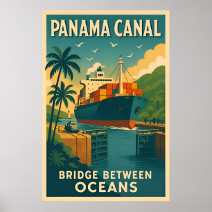 Poster Pont du canal de Panama entre les océans Voyage Vi
