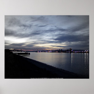 Poster pont du fleuve Columbia, de Lewis et de clark,