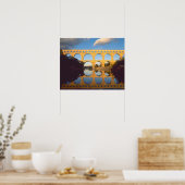 Poster Pont du Gard, Gardon, Gard, Languedoc, (Cuisine)