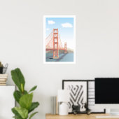 Poster Pont du Golden Gate. (Bureau à domicile)