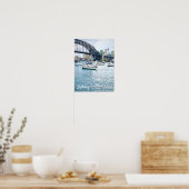 Poster Pont du port de Sydney avec yachts (Cuisine)