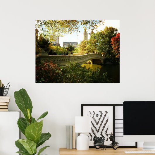 Poster Pont en Automne, Central Park, NYC, Toutes les tai (Bureau à domicile)