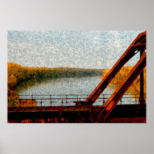 Poster Pont en chemin de fer