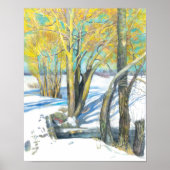 Poster pont en hiver (Devant)