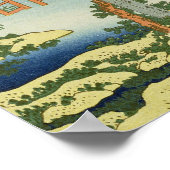 Poster Pont en huit parties, province de Mucawa, Japon, c (Coin)