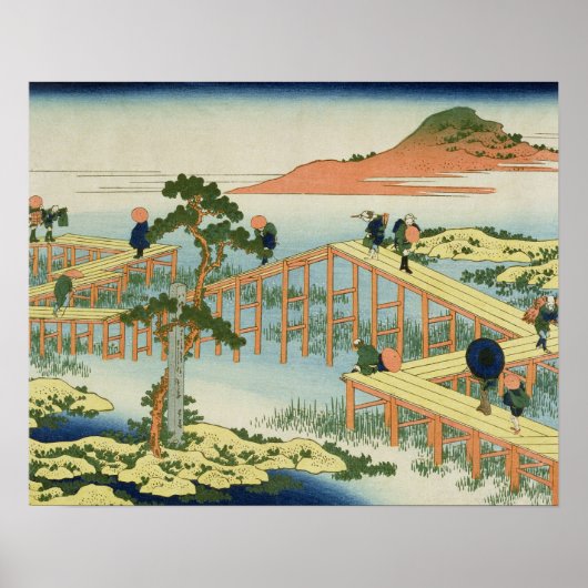 Poster Pont en huit parties, province de Mucawa, Japon, c (Devant)