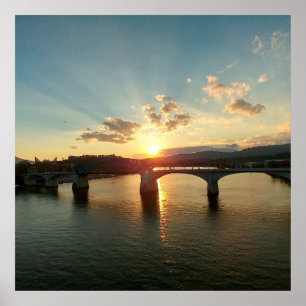 Poster Pont en rue de noix de Chattanooga TN