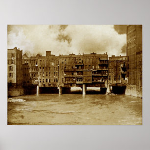 Poster Pont en rue principale de Rochester NY